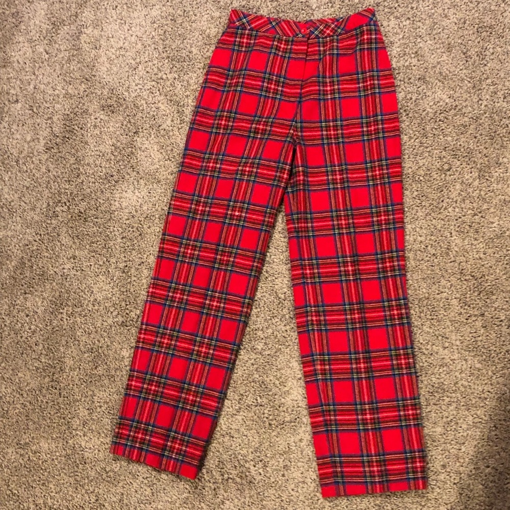 Jantzen 60s 70s 80s high waisted plaid pants